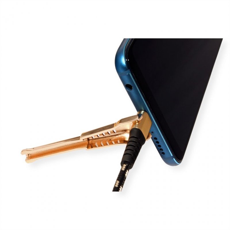 ROLINE 11.02.8920 USB cable 1 m USB 2.0 USB A USB C Black, Gold