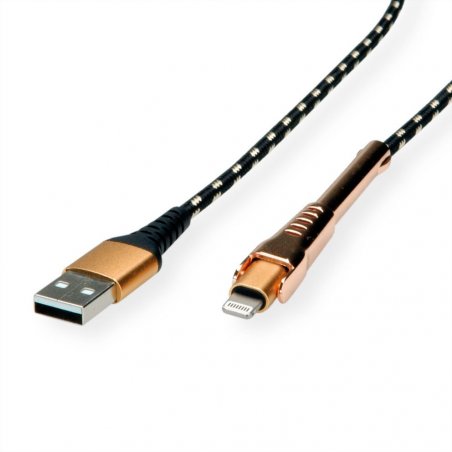 ROLINE GOLD Cb USB2 A-Lightning,patte,1m