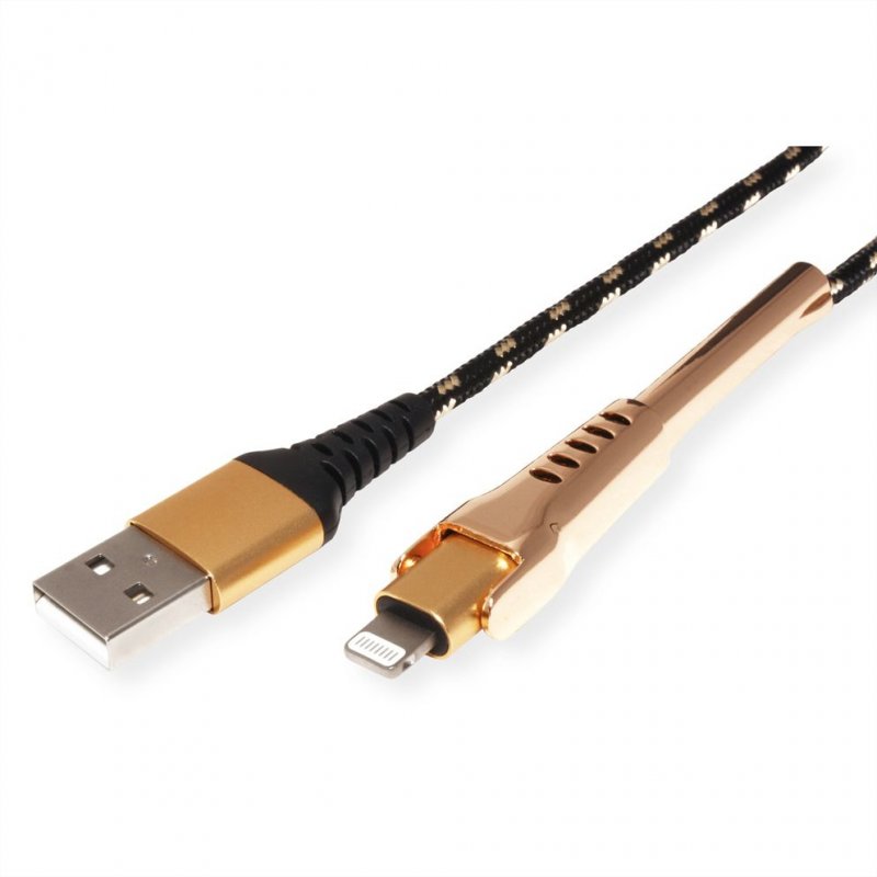 ROLINE GOLD Cb USB2 A-Lightning,patte,1m