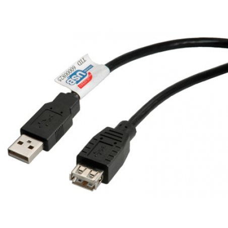 ROLINE USB 2.0 Cable, Type A-A, M/F 1.8 m