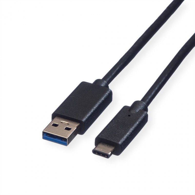 ROLINE Câble USB3.2 Gen1, A-C, M/M, noir, 0,5m