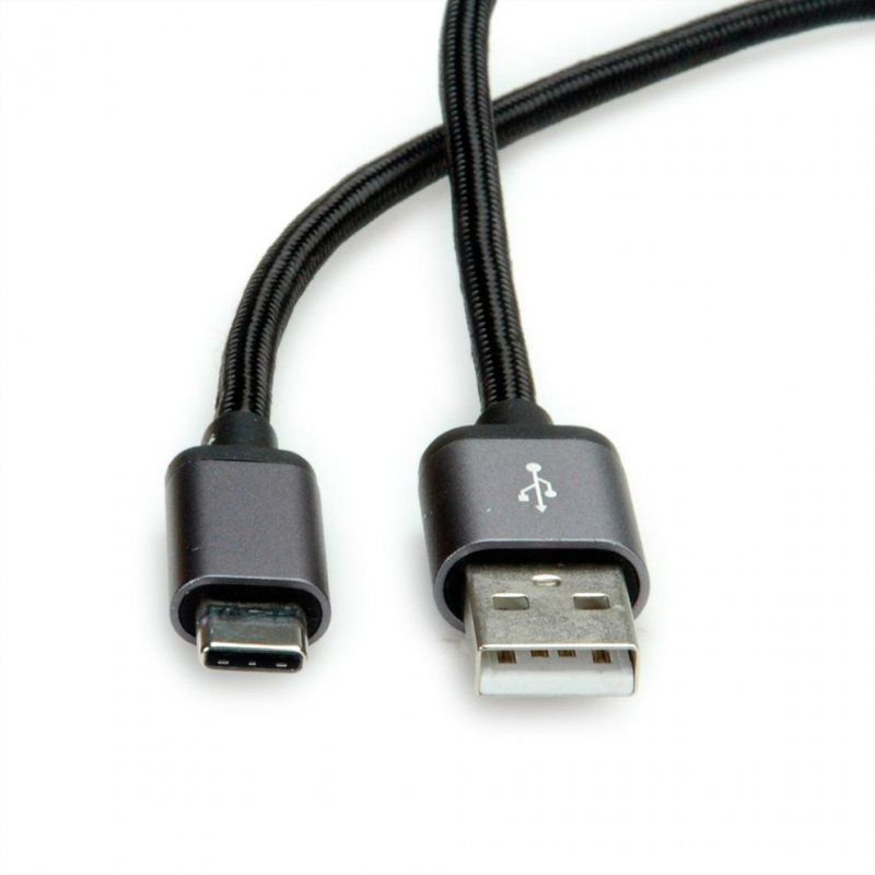 ROLINE 11029027 USB cable 0.8 m USB 2.0 USB A USB C Black