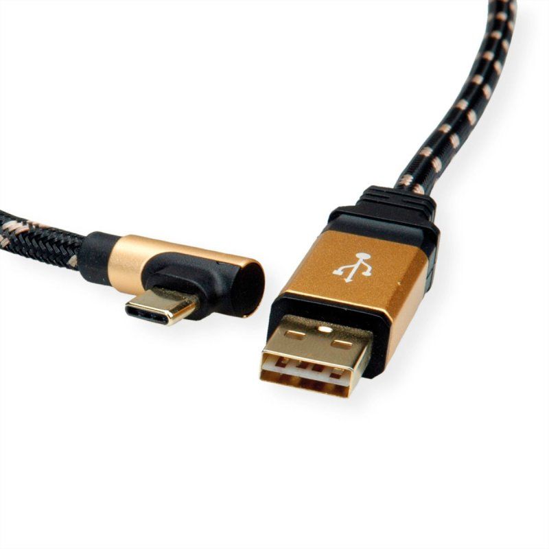 ROLINE 11.02.9062 câble USB 3 m USB 2.0 USB A USB C Noir, Or