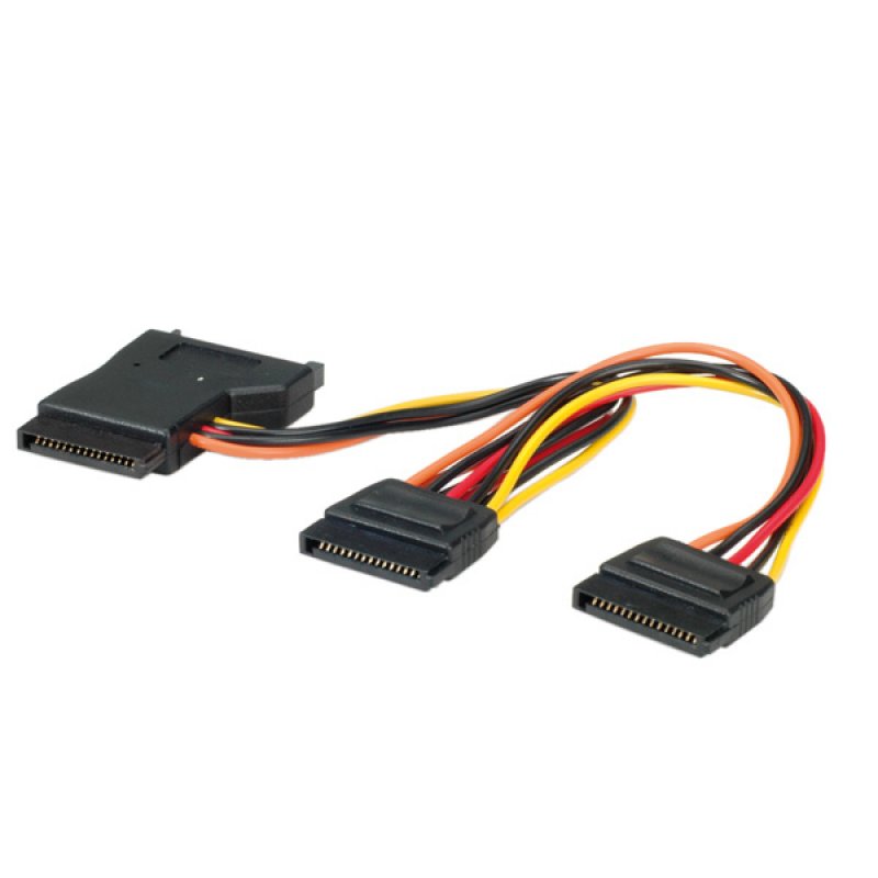 Secomp Internal Y-Power Cable, SATA to 3x SATA