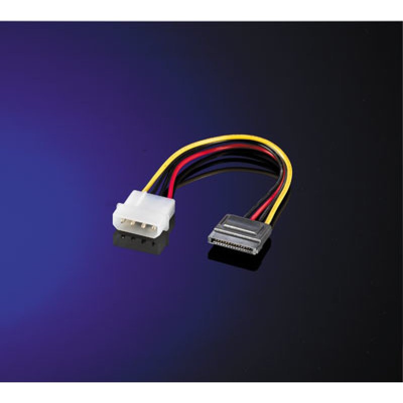 ROLINE Power Adapter Cable, 4-Pin HDD to SATA 0.15 m