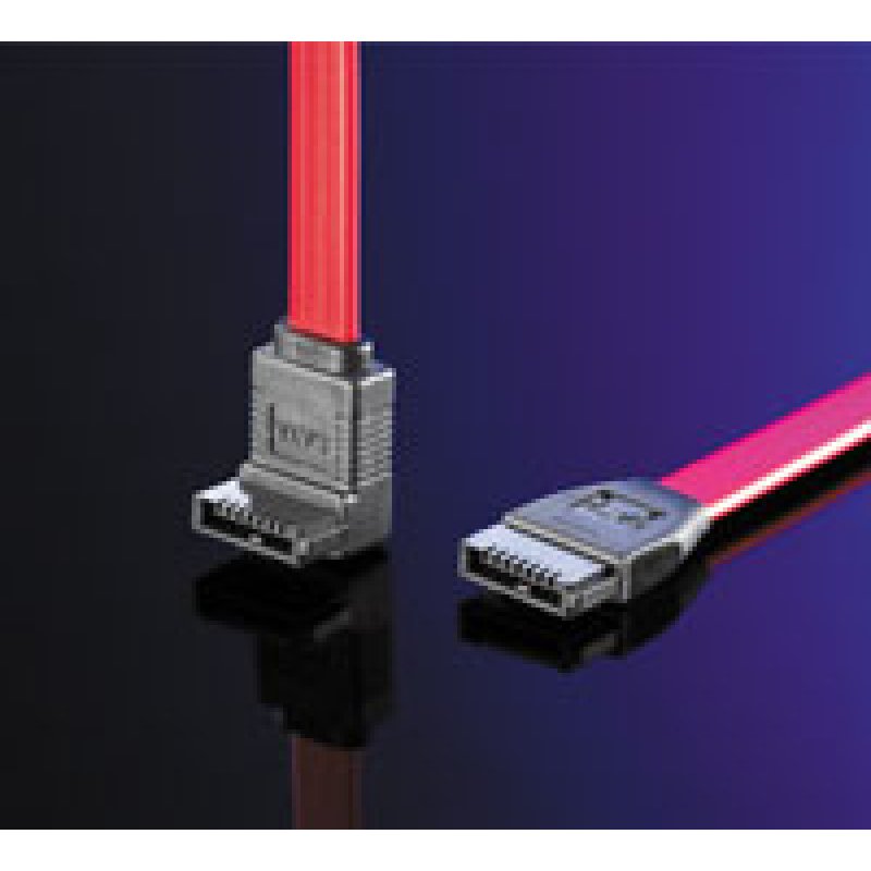 ROLINE Câble SATA 3.0 Gbit/s pour disques durs, coudé 0,5 m