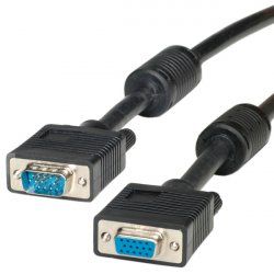 ROLINE HD15 M/HD15 F avec noyaux de ferrite 2,0m