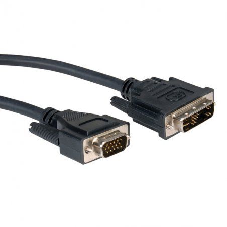 ROLINE Câble VGA DVI, DVI (12 5) M/ HD15 M 2,0m