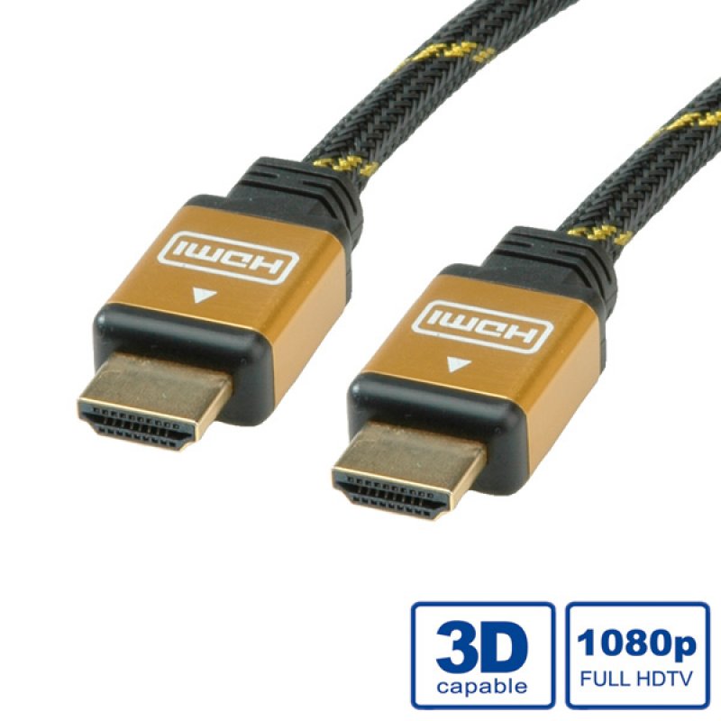 ROLINE GOLD Câble HDMI High Speed avec Ethernet, M-M 7,5 m