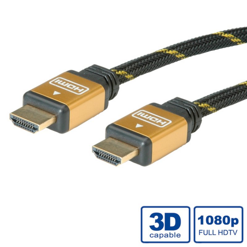 ROLINE GOLD Câble HDMI High Speed avec Ethernet, M-M 10,0m