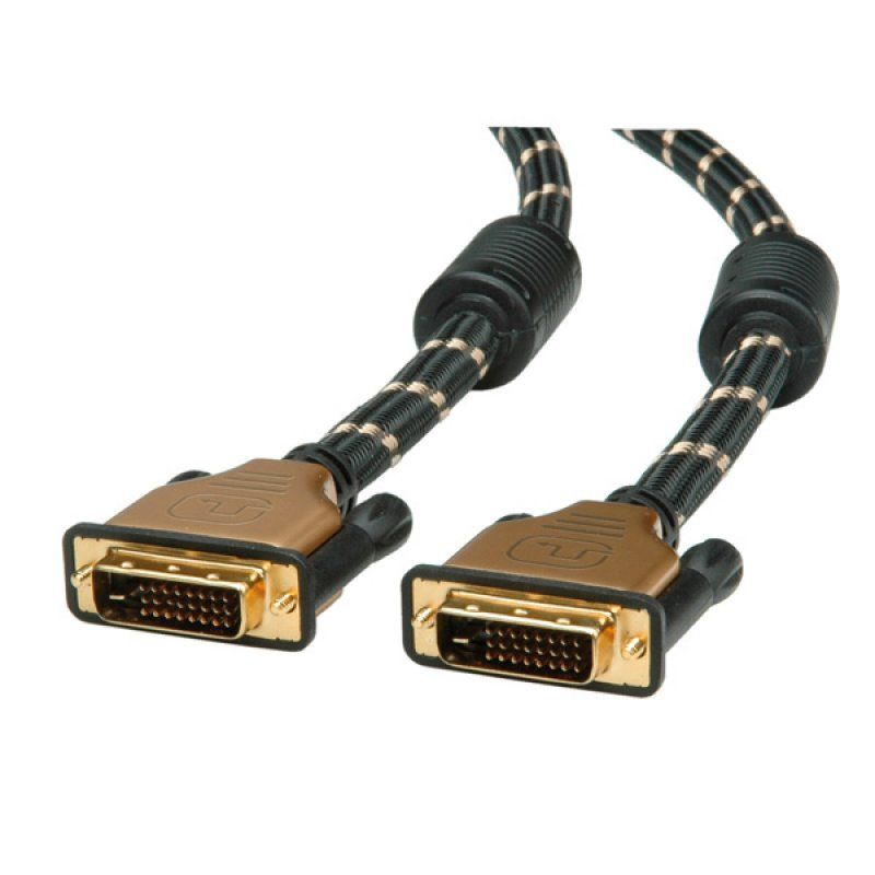 ROLINE GOLD Monitor Cable, DVI M - DVI M, (24 1) dual link 1 m