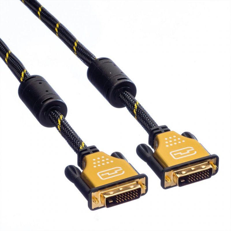 ROLINE GOLD Monitor Cable, DVI (24 1), Dual Link, M/M 2 m