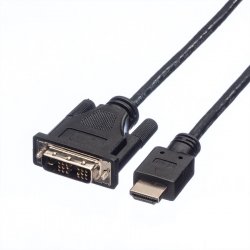 ROLINE Câble DVI, DVI-HDMI, M/M, 1,5m