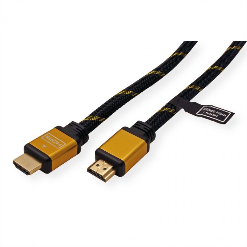 ROLINE Câble GOLD HDMI HS, M/M, 1m