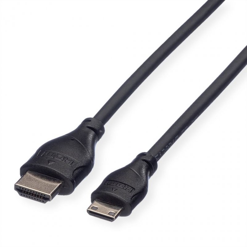 ROLINE Câble HDMI High Speed avec Ethernet, HDMI M - Mini HDMI M 2,0m