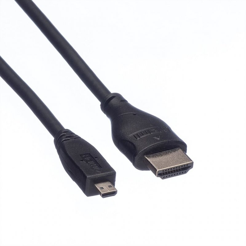 ROLINE HDMI High Speed Cable Ethernet, A - D, M/M 2 m