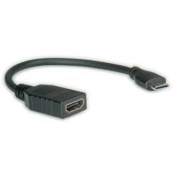 ROLINE HDMI High Speed Cable with Ethernet, HDMI Type A F - HDMI Type C M 0.15 m