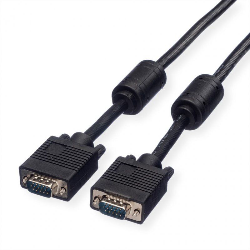ROLINE High Quality VGA Cable Ferrite DDC, HD15, M/M 3 m