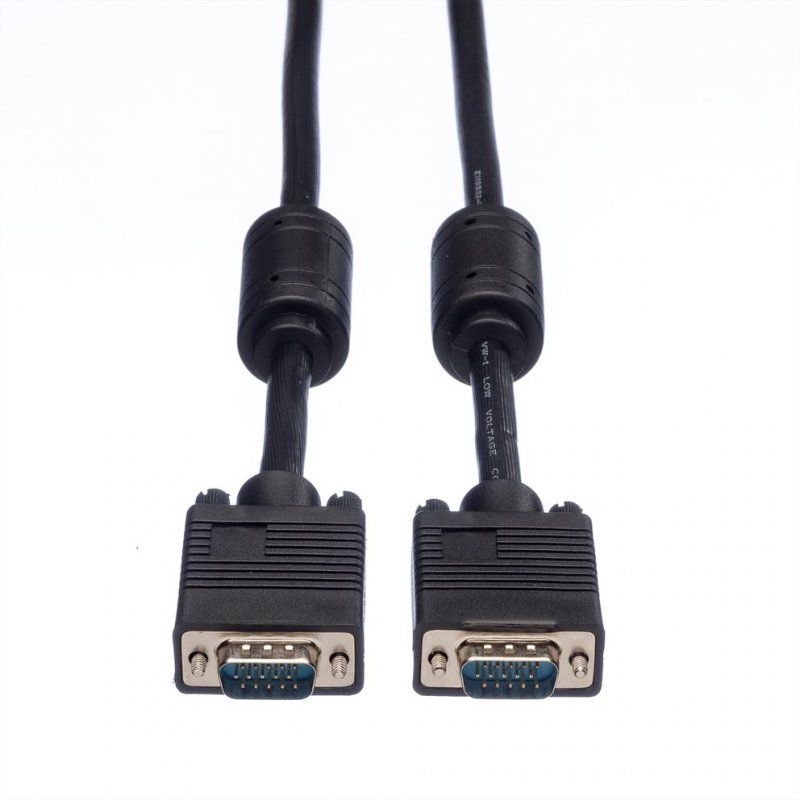 ROLINE High Quality VGA Cable Ferrite DDC, HD15, M/M 3 m