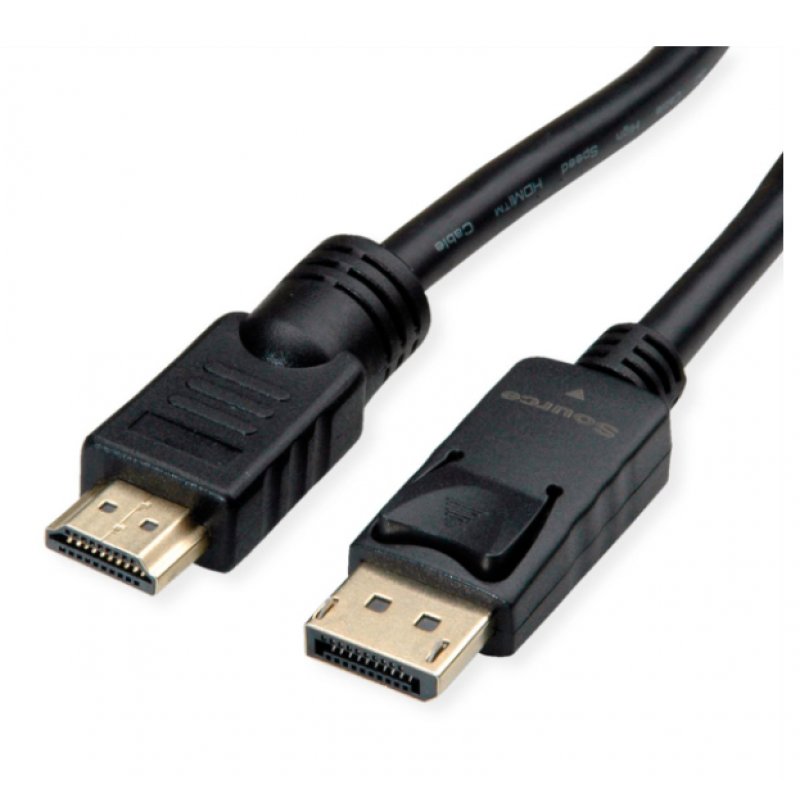 ROLINE 11.04.5777 video cable adapter 10 m HDMI Type A (Standard) DisplayPort Black
