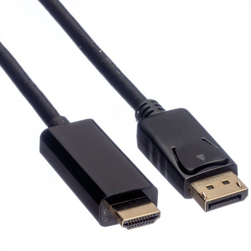 ROLINE 11.04.5785 câble vidéo et adaptateur 1 m DisplayPort Noir