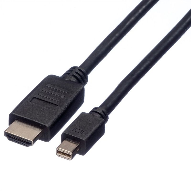 ROLINE Mini DisplayPort Cable, Mini DP-HDTV, M/M, 1 m
