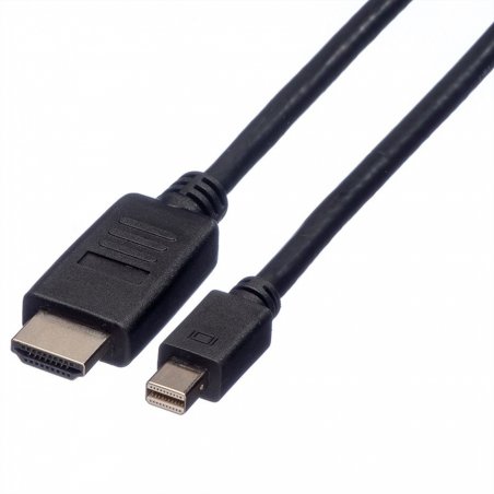 ROLINE Mini DisplayPort Cable, Mini DP-HDTV, M/M, 1 m