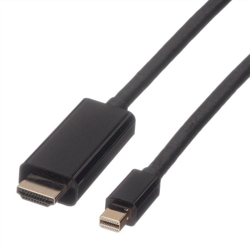 ROLINE Mini DisplayPort Cable, Mini DP-UHDTV, M/M, 2 m