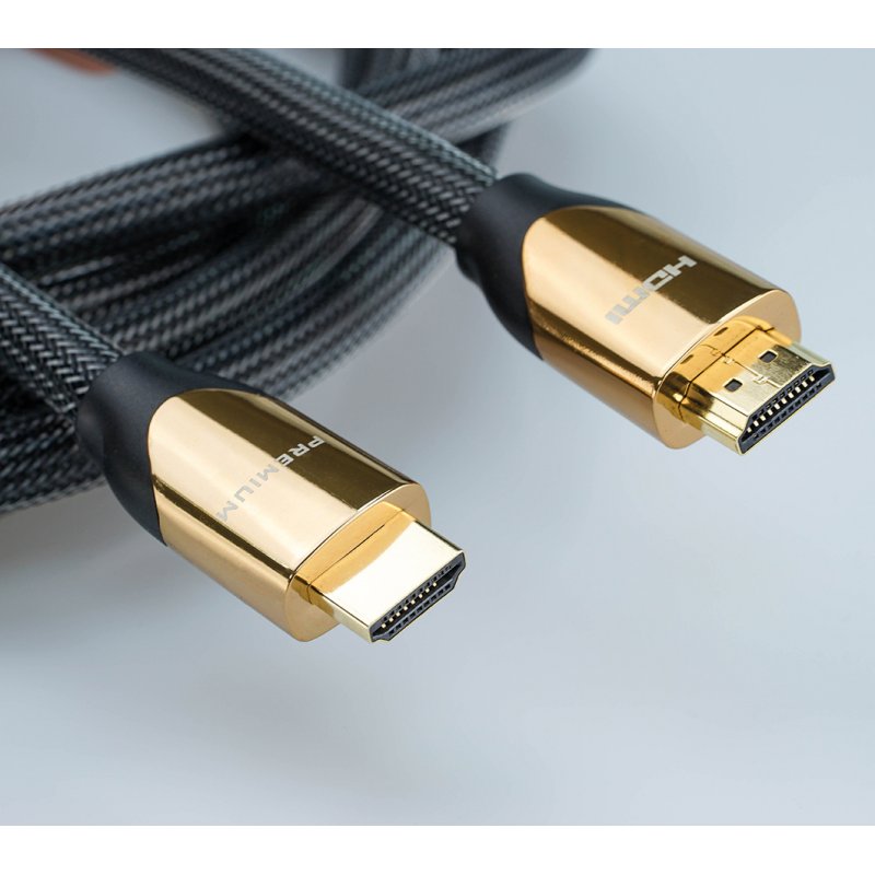 ROLINE 11.04.5802 câble HDMI 2 m HDMI Type A (Standard) Noir, Or