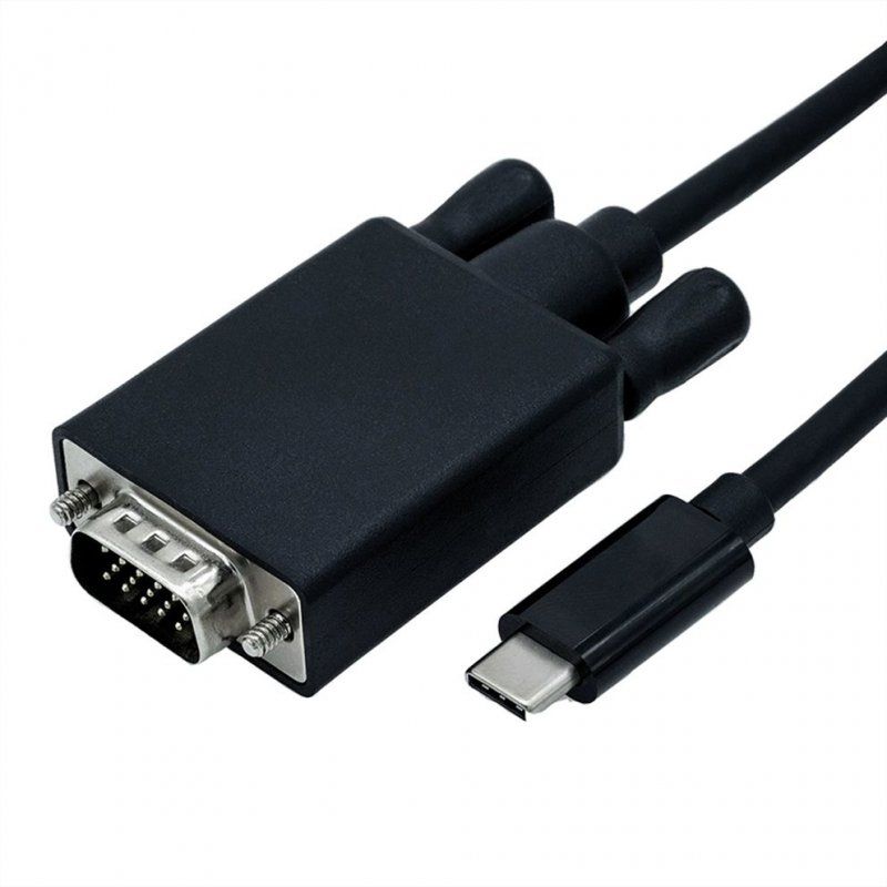 ROLINE 11.04.5820-10 1 m USB Type-C VGA (D-Sub) Black