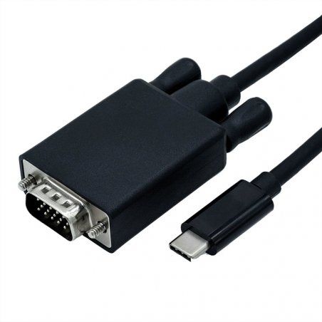 ROLINE 11.04.5820-10 1 m USB Type-C VGA (D-Sub) Noir