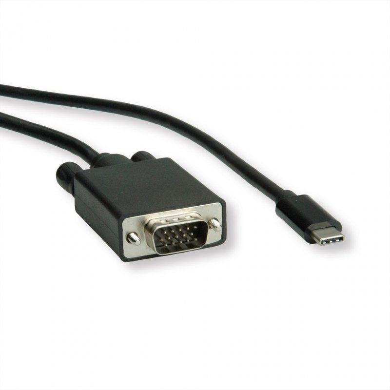 ROLINE 11.04.5820-10 1 m USB Type-C VGA (D-Sub) Noir