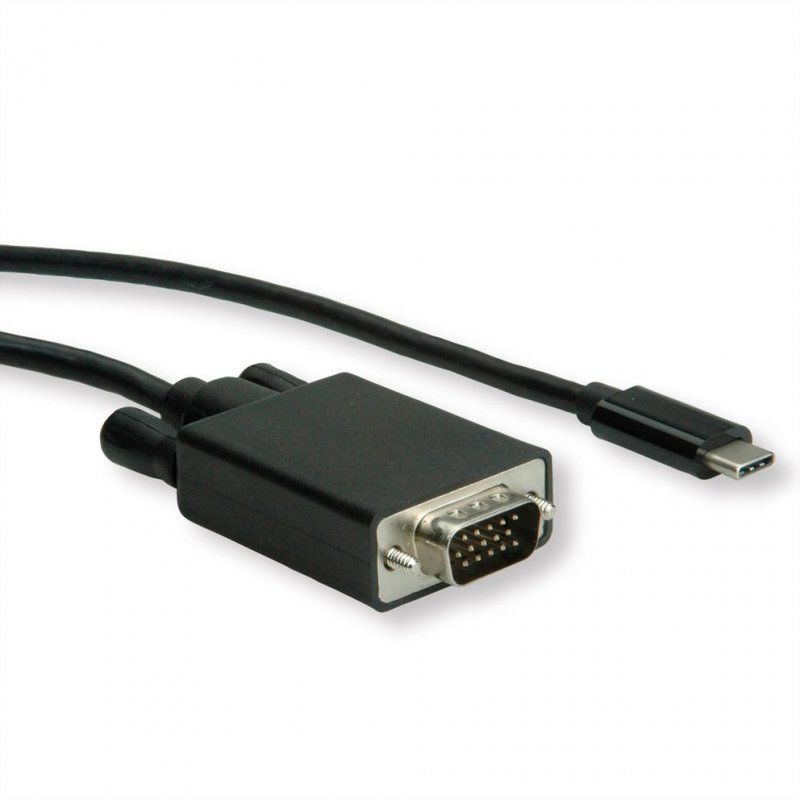 ROLINE 11.04.5820-10 1 m USB Type-C VGA (D-Sub) Noir
