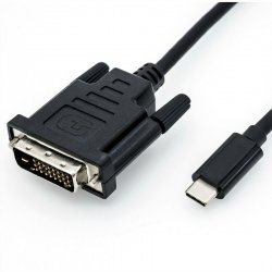 ROLINE 11.04.5830 video cable adapter 1 m USB Type-C DVI Black