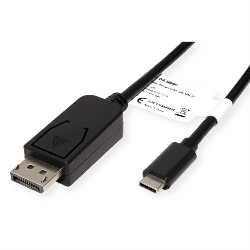 ROLINE Câble ad. USB Type C-DP,M/M,1m