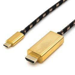 ROLINE 11.04.5847 adaptateur graphique USB 3840 x 2160 pixels Noir, Or