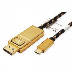 ROLINE 11.04.5848 adaptateur graphique USB 4096 x 2560 pixels Noir, Or