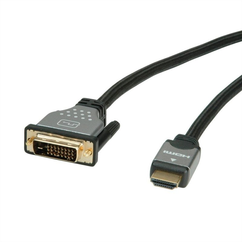ROLINE Cbl DVI-D 24 1/HDMI,MM,ag/nr,1.5m