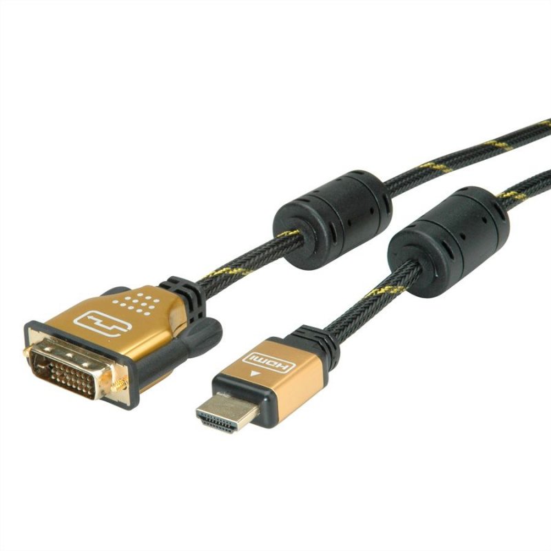ROLINE GOLD DVI/HDMI,DVI-D/HDMI,M/M,3m