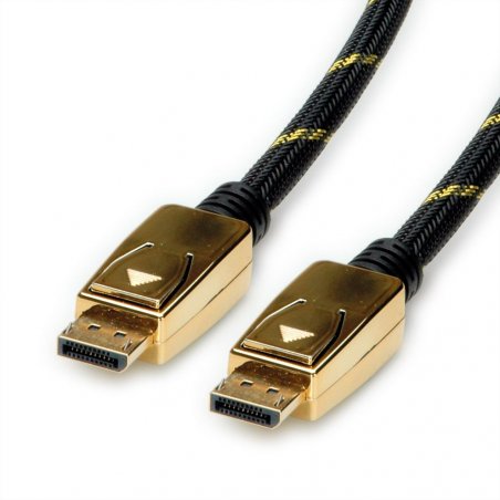 ROLINE 11.04.5920 DisplayPort cable 1 m Black, Gold