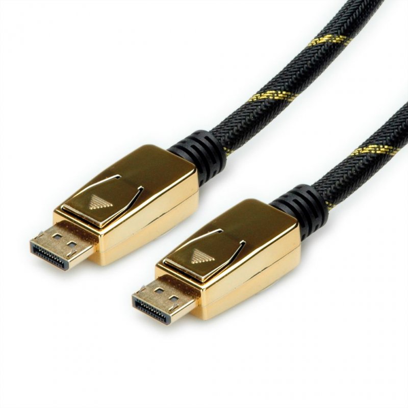 ROLINE 11.04.5920 DisplayPort cable 1 m Black, Gold