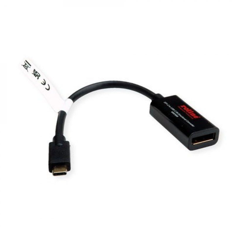ROLINE Convertisseur DP1.2-USB C, 0.15m Bi-directionnel