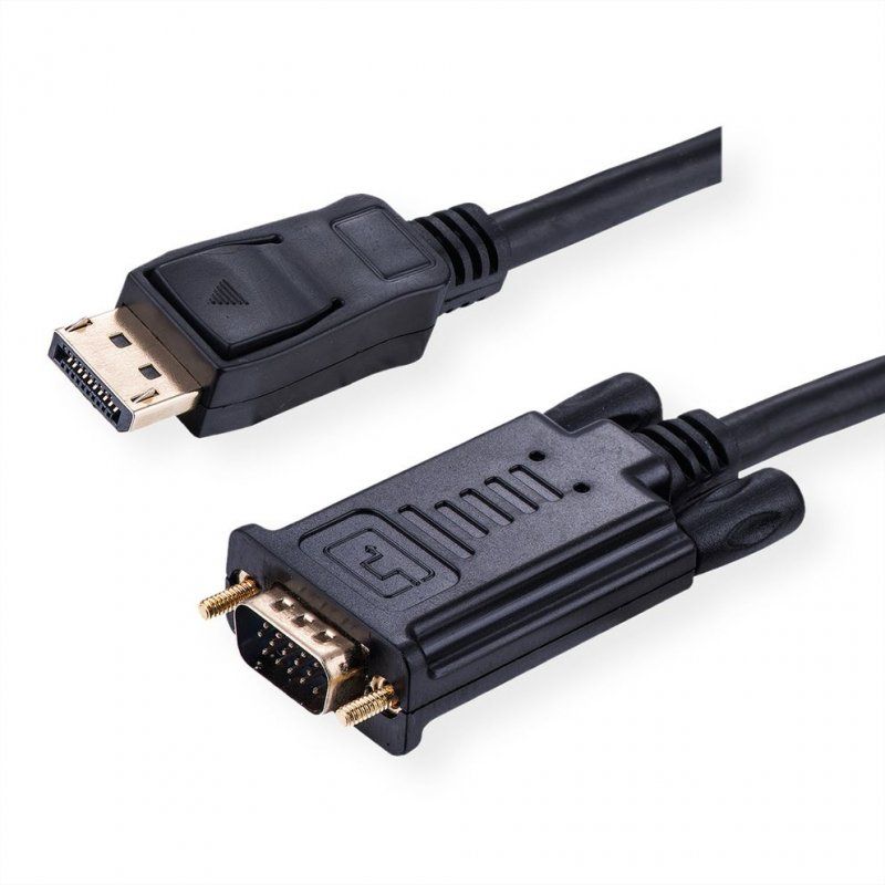 ROLINE 11.04.5970 video cable adapter 1 m VGA DisplayPort Black