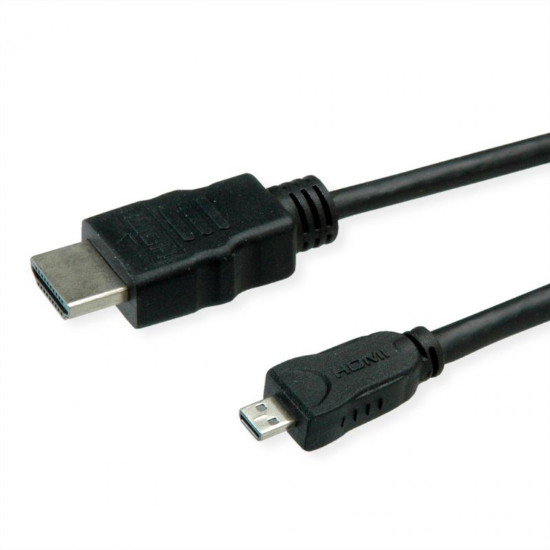 ROLINE 11445581 câble HDMI 2 m HDMI Type A (Standard) HDMI Type D (Micro) Noir