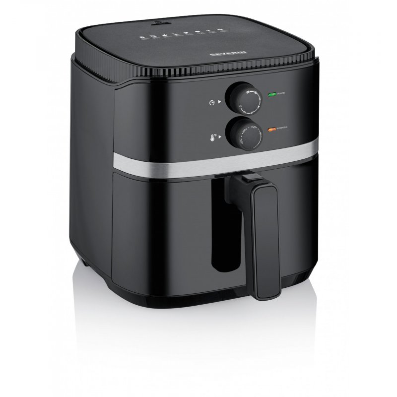 Severin FR 2452 friteuse Unique 4,3 L Autonome 1500 W Friteuse d’air chaud Noir, Argent