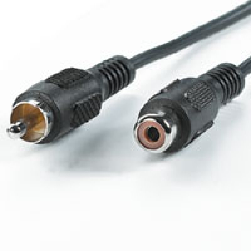 ROLINE RCA Cable, simplex ST/BU, 10m audio cable Black
