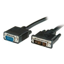 Value 11995449 5 m VGA (D-Sub) DVI-A Noir