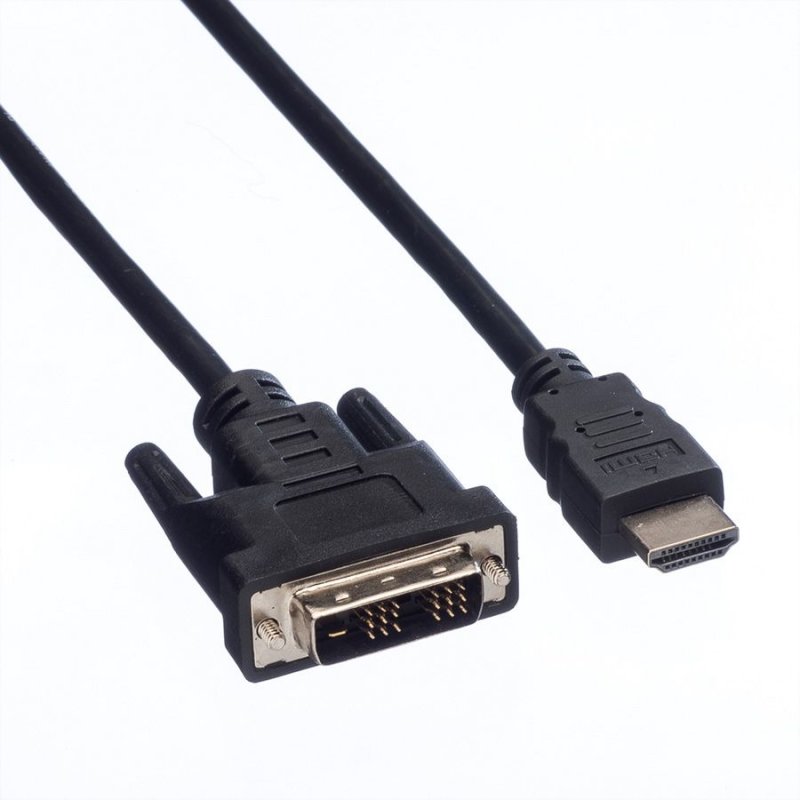 Value 11995516 1.5 m DVI-D HDMI Type A (Standard) Black