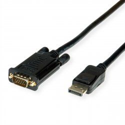 Value 11.99.5802 câble vidéo et adaptateur 2 m VGA (D-Sub) DisplayPort Noir