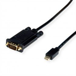 Value 11.99.5805 câble vidéo et adaptateur 1 m Mini DisplayPort VGA (D-Sub) Noir